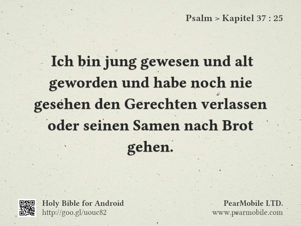 Psalm, Kapitel 37:25